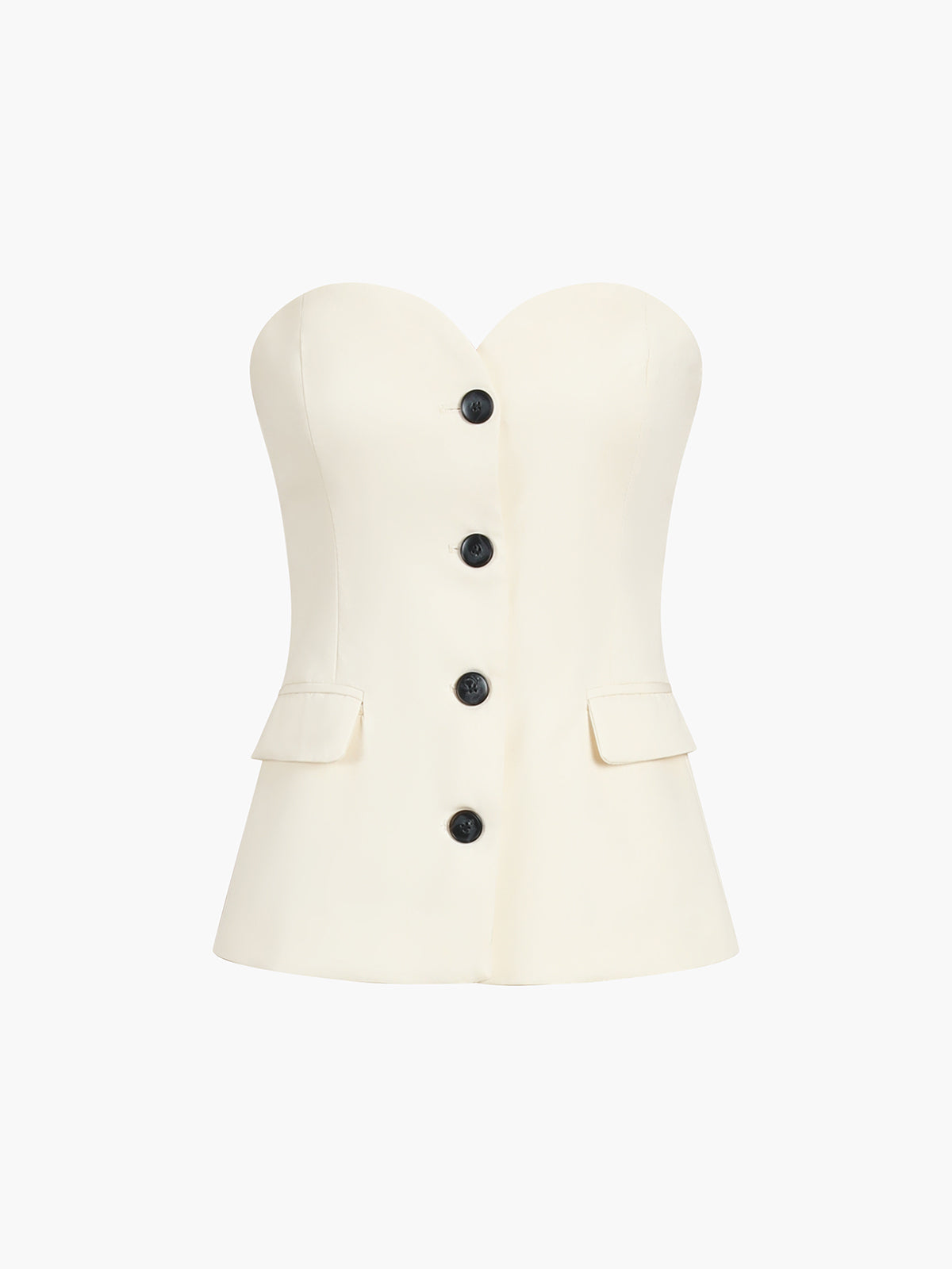 Solid Tube Top With Wide Leg Pants Set 3