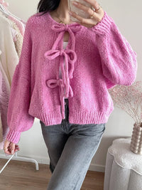 Elowen Tie-Front Cozy Knit Cardigan